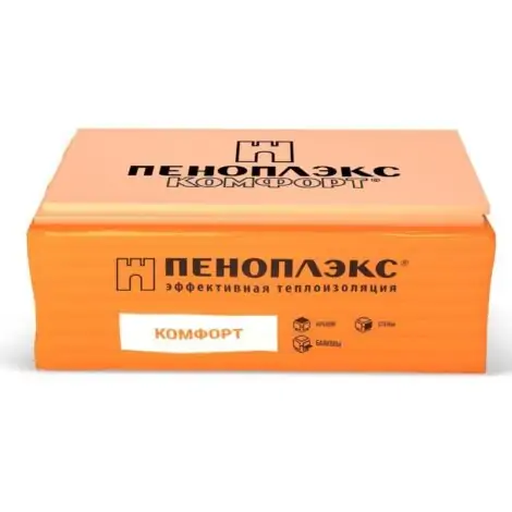 Экструзионный пенополистирол ПЕНОПЛЭКС КОМФОРТ® 20х585х1185 мм, 20 шт., С,13,865м2 / 0,2780м3