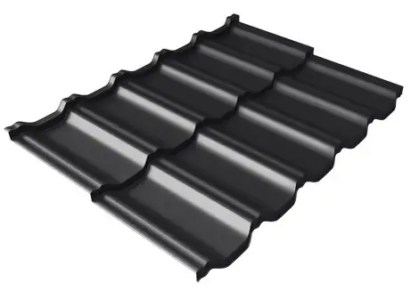 Металлочерепица Grandline Kvinta Uno Grand Line c 3D резом 0,45 PE RAL 9005 черный