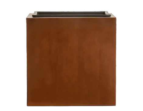 Кашпо TREEZ Effectory — Corten Steel — Куб — Кортеновская сталь — Бархатистая окись