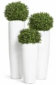 Кашпо TREEZ Effectory — Gloss — Высокий конус Design — Белый глянцевый лак