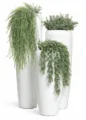 Кашпо TREEZ Effectory — Gloss — Высокий конус Design — Белый глянцевый лак