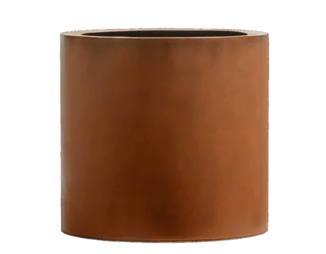 Кашпо TREEZ Effectory — Corten Steel — Цилиндр — Кортеновская сталь-Бархатистая окись