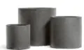 Кашпо TREEZ Effectory — Beton — Цилиндр — Тёмно-серый бетон